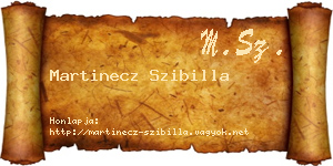 Martinecz Szibilla névjegykártya